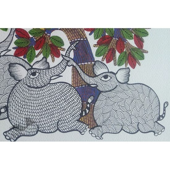 Shop online hand painted gond painting