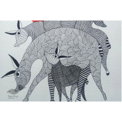 Nandan . नंदन ✦ Gond Painting (10" x 14") ✦ 10