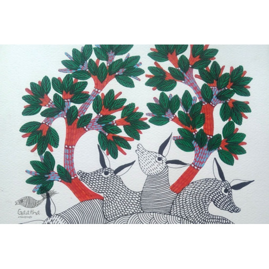 Shop online hand painted gond painting