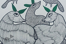 Nandan . नंदन ✦ Gond Painting (10" x 14") ✦ 14