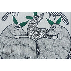 Nandan . नंदन ✦ Gond Painting (10" x 14") ✦ 14