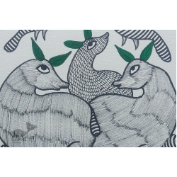 Nandan . नंदन ✦ Gond Painting (10" x 14") ✦ 14