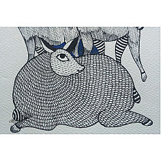 Nandan . नंदन ✦ Gond Painting (10" x 14") ✦ 15