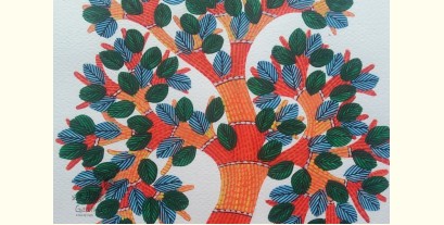 Nandan . नंदन ✦ Gond Painting (10" x 14") ✦ 17