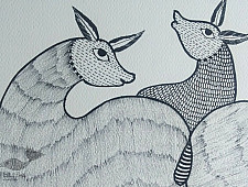 Nandan . नंदन ✦ Gond Painting (10" x 14") ✦ 18