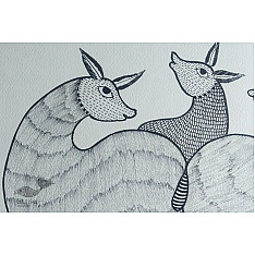 Nandan . नंदन ✦ Gond Painting (10" x 14") ✦ 18
