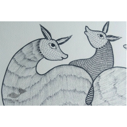 Nandan . नंदन ✦ Gond Painting (10" x 14") ✦ 18