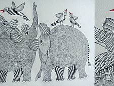 Nandan . नंदन ✦ Gond Painting (10" x 14") ✦ 1