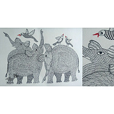 Nandan . नंदन ✦ Gond Painting (10" x 14") ✦ 1