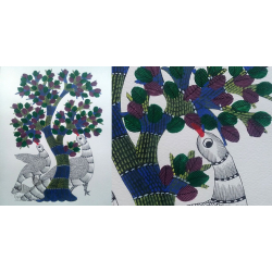 Nandan . नंदन ✦ Gond Painting (10" x 14") ✦ 11