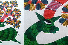 Nandan . नंदन ✦ Gond Painting (10" x 14") ✦ 13