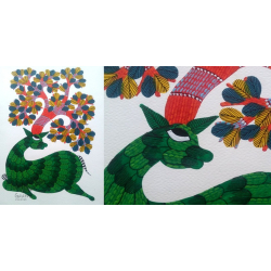 Nandan . नंदन ✦ Gond Painting (10" x 14") ✦ 13