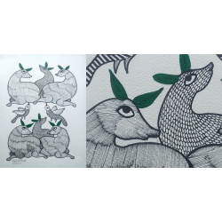 Nandan . नंदन ✦ Gond Painting (10" x 14") ✦ 14