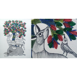 Nandan . नंदन ✦ Gond Painting (10" x 14") ✦ 15