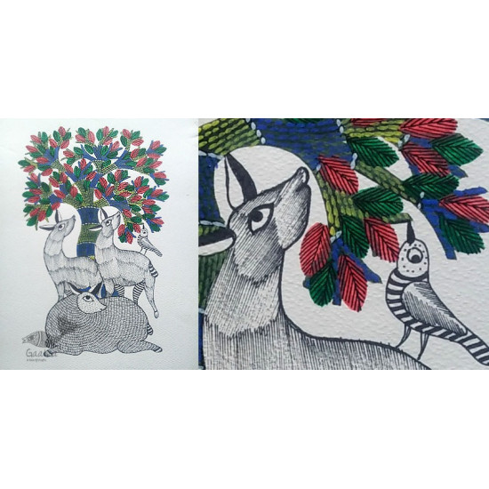 Shop online hand painted gond painting