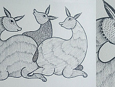 Nandan . नंदन ✦ Gond Painting (10" x 14") ✦ 18