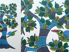 Nandan . नंदन ✦ Gond Painting (10" x 14") ✦ 2