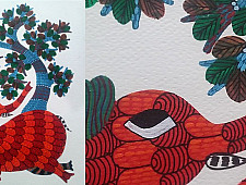 Nandan . नंदन ✦ Gond Painting (10" x 14") ✦ 5