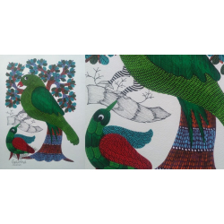 Nandan . नंदन ✦ Gond Painting (10" x 14") ✦ 6