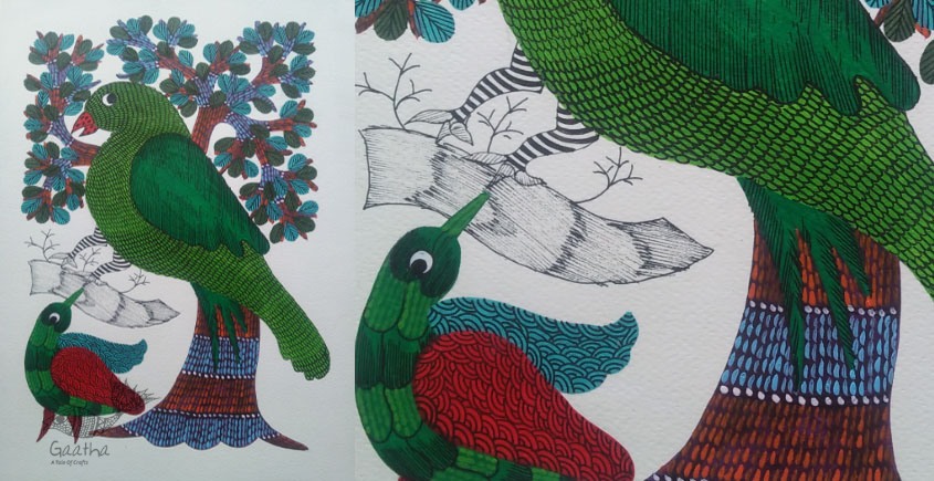Shop online hand painted gond painting