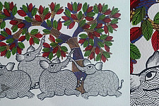 Nandan . नंदन ✦ Gond Painting (10" x 14") ✦ 9