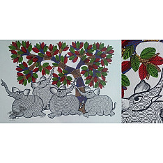 Nandan . नंदन ✦ Gond Painting (10" x 14") ✦ 9