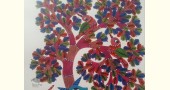 Hand Painted Gond Art ~ Painting ( 11" x 15" ) Deer & Tree