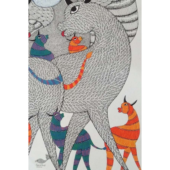 Shop online hand painted on canvas gond painting