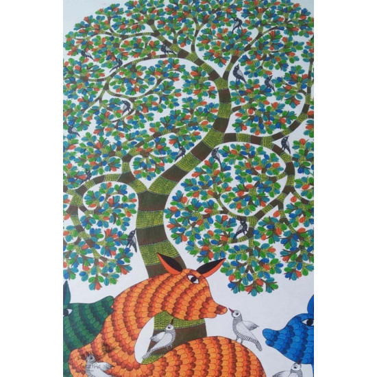 Shop online hand painted on canvas gond painting