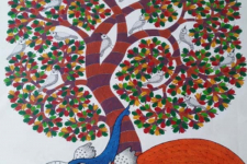 Nandan . नंदन ❁ Canvas Gond Painting (72" x 36") ❁ 49