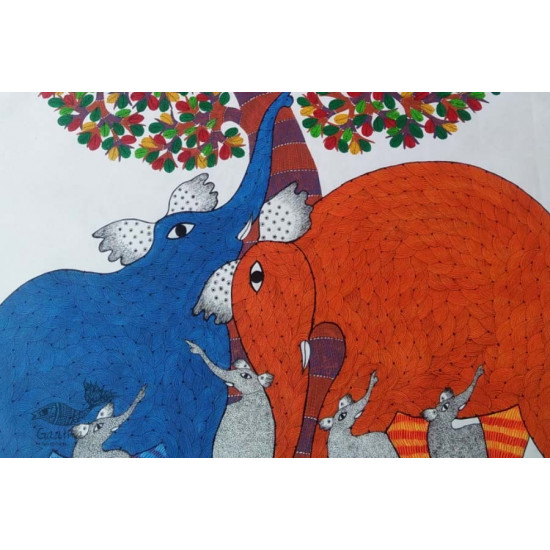 Shop online hand painted on canvas gond painting