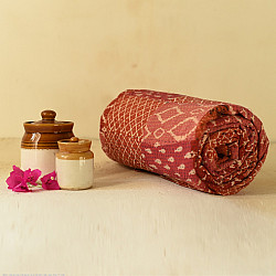 Tanka . टांका - Embroidered Cotton Quilt / Gudadi / Dohar - Reversible 