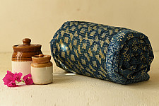 Tanka . टांका - Rajasthani Embroidered Kantha Running Stitch - Cotton Quilt / Gudadi - Indigo
