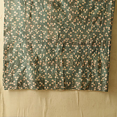 Tanka . टांका - Embroidered Kantha ~ Double Bed Cotton Dohar Quilt / Reversible Gudadi