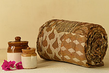 Tanka . टांका - Kantha Stitch Embroidered Cotton Dohar - Double Bed Quilt / Gudadi