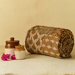 Tanka . टांका - Kantha Stitch Embroidered Cotton Dohar - Double Bed Quilt / Reversible Gudadi