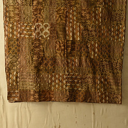 Tanka . टांका - Kantha Stitch Embroidered Cotton Dohar - Double Bed Quilt / Reversible Gudadi