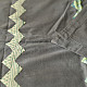 Applique & Embroidered Cotton Double Bedcover - Grey