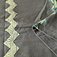 Applique & Embroidered Cotton Double Bedcover - Grey