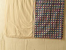 Tanka . टांका - Embroidered & Applique Cotton Double Bedcover