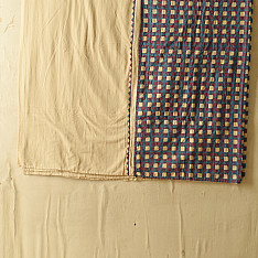 Tanka . टांका - Embroidered & Applique Cotton Double Bedcover