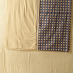 Tanka . टांका - Embroidered & Applique Cotton Double Bedcover