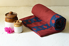 Tanka . टांका - Embroidery & Patchwork - Cotton Double Bedcover