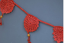 Crochet Toran |  Bird Boho Bunting ~ Rust Red