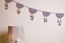 Crochet Toran | Tassel Boho Bunting ~ Grey 2 