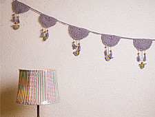 Crochet Toran | Tassel Boho Bunting ~ Grey 2 