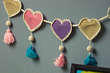 Crochet Toran |Kids Room Decor Bunting ~ Hearts