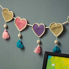 Crochet Toran |Kids Room Decor Bunting ~ Hearts
