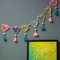 Crochet Toran |Kids Room Decor Bunting ~ Hearts