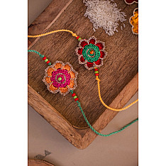 Crochet Rakhi | Handmade Crochet Champa Rakhi (Set of 2)